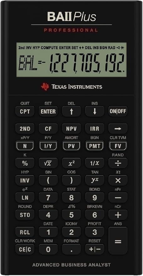 Texas Instruments BA II Plus Professional Financial Calculator